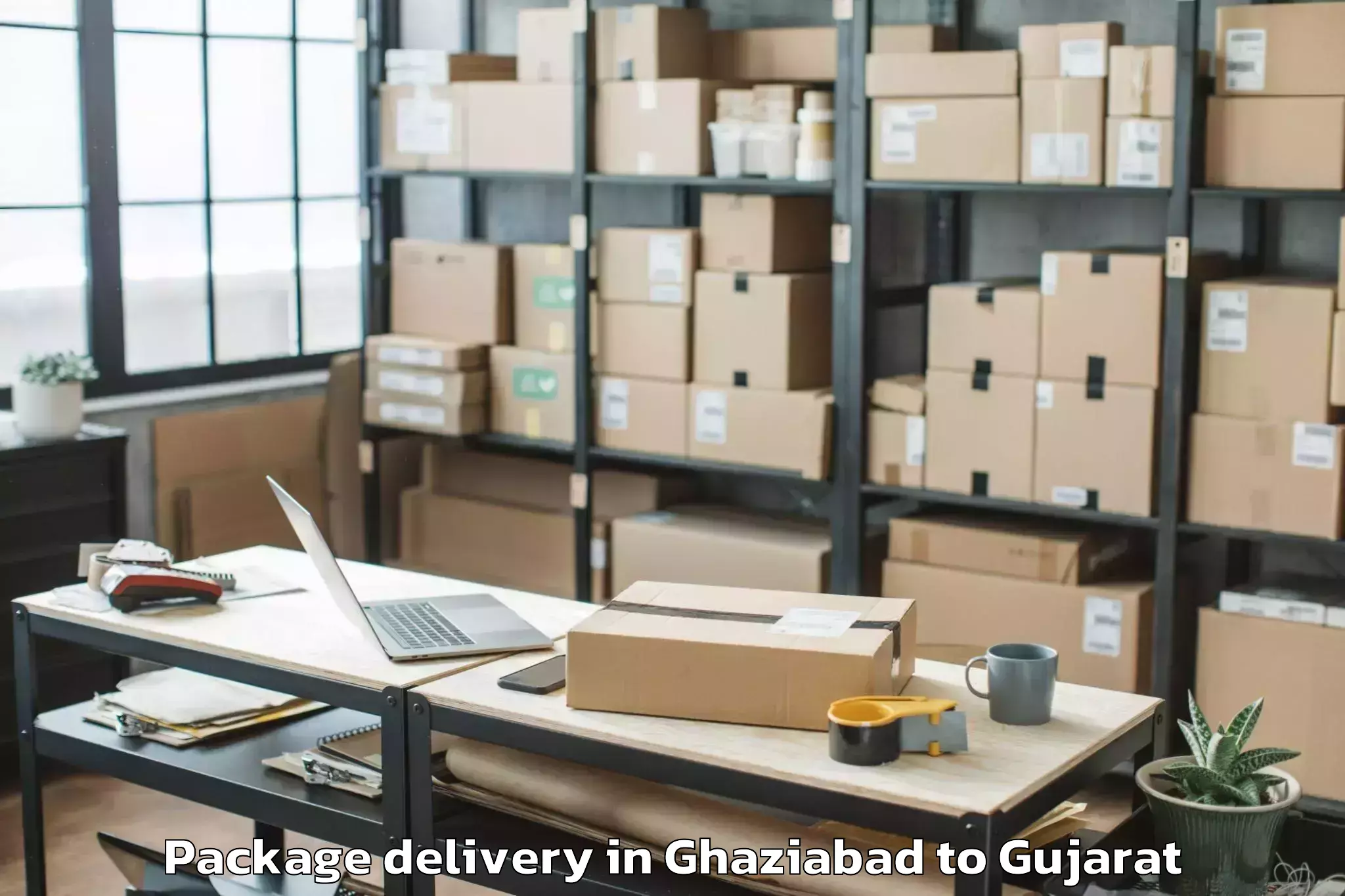 Top Ghaziabad to Amod Package Delivery Available